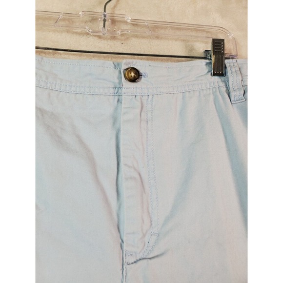 IZOD Saltwater Shorts Mens Size 42 Light Blue Cotton Medium Wash Slash Pockets - Picture 5 of 16